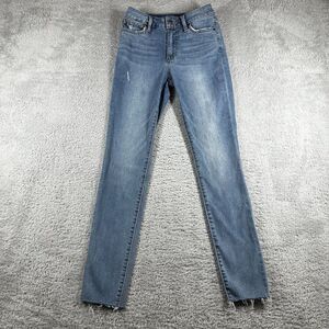 Joes Jeans Womens 24‎ Skinny Ankle Stretch Raw Hem Denim Gail Blue